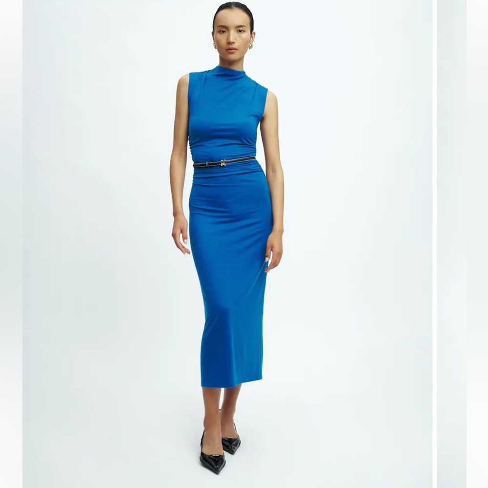 Reformation Billy Knit Dress Peacock - Size S NWOT